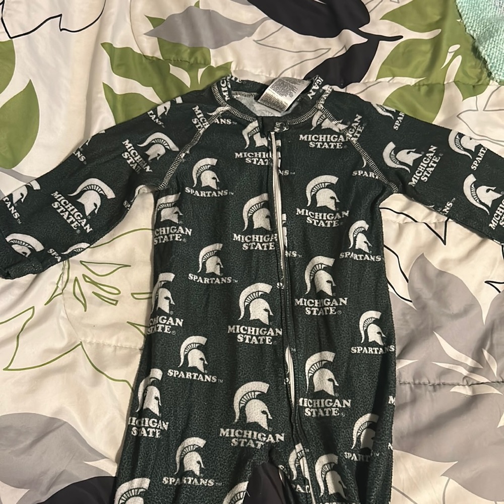 Michigan State Footie pajamas